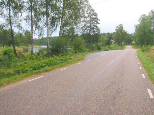 Biking further down the road.